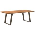 vidaXL Eettafel rechthoekig 200x100x74 cm massief eikenhout, Huis en Inrichting, Tafels | Eettafels, Verzenden, Nieuw