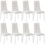 tectake Eetkamerstoelen, kunstleer met strass steentjes - wi, Huis en Inrichting, Stoelen, Verzenden, Nieuw