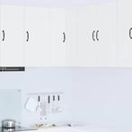 vidaXL Keukenkast aan de muur Wit 57 x 57 x 80 cm Bewerkt, Huis en Inrichting, Verzenden, Nieuw