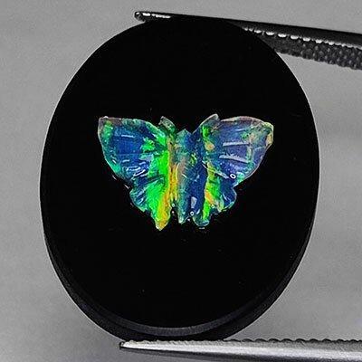 Opaal opaal - Hoogte: 25.32 mm - Breedte: 18.24 mm- 2.15 g -, Verzamelen, Mineralen en Fossielen