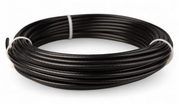Fitness Staalkabel 4,5mm 100 meter zwart, Tuin en Terras, Overige Tuin en Terras, Verzenden