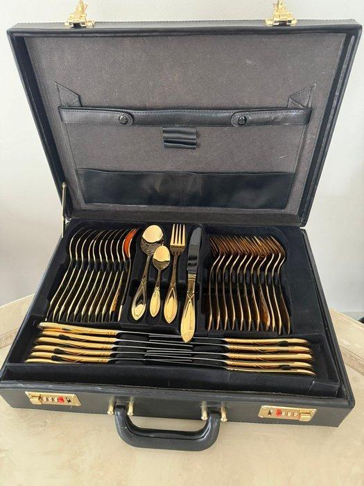 SBS Collection 23/24 karaat hartverguld - Bestekset voor 12, Antiek en Kunst, Antiek | Meubels | Tafels