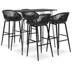 vidaXL 5-delige Barset zwart, Huis en Inrichting, Complete eetkamers, Verzenden, Nieuw