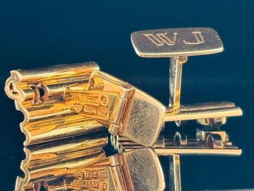 Manchetknopen - 18 karaat Geel goud - Ontwerper Claés, Handtassen en Accessoires, Antieke sieraden