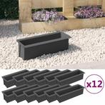 vidaXL Bloembakken voor europallets 12 st 36x13,5x9,5 cm PP, Tuin en Terras, Verzenden, Nieuw