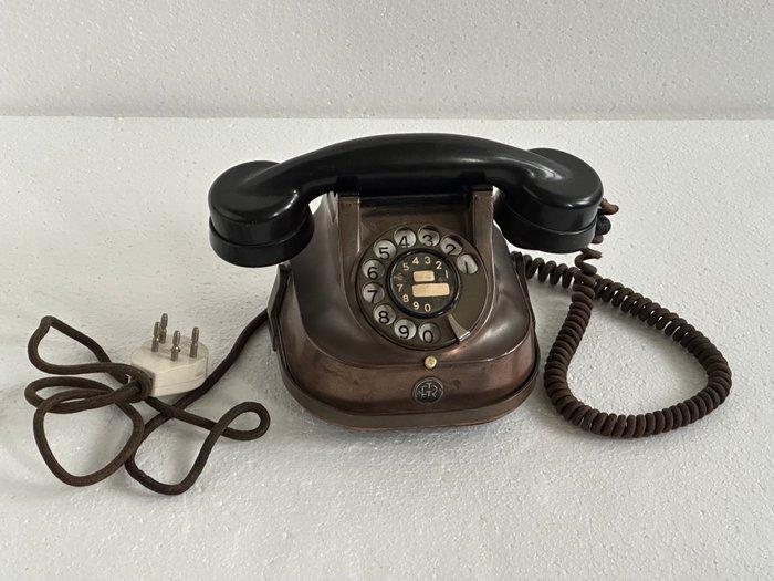 Atea RTT 56A - Analoge telefoon - Koper/ messing, bakeliet, Antiquités & Art, Art | Objets design