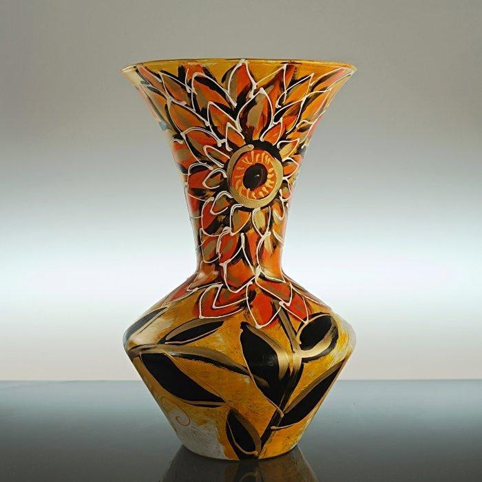 Bloempot - Emaille, Glas, Antiek en Kunst, Antiek | Glaswerk en Kristal