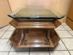 Salontafel - Unieke zware eiken Luikse bijzettafel met 2cm