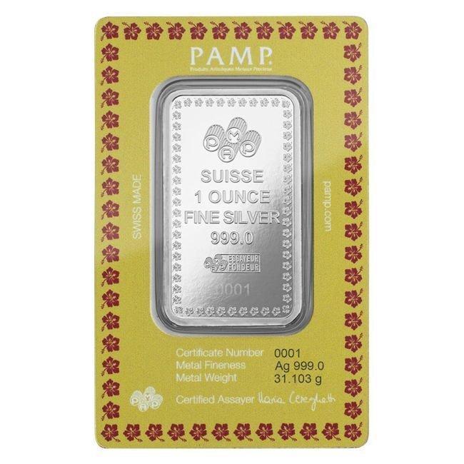 1 Troy Ounce - Zilver .999 - 2024 1 oz 999 PAMP Suisse, Postzegels en Munten, Edelmetalen en Baren