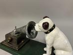 Beeldje, Nipper voor gramofoon - 12 cm - Gietijzeren His