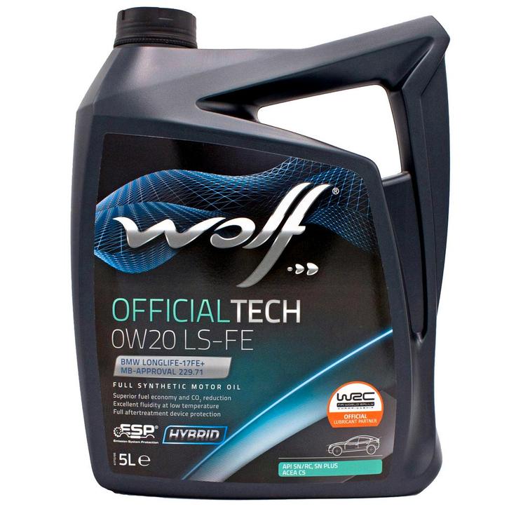 Wolf Officialtech 0W20 LS-FE Motorolie 5 Liter, Autos : Divers, Produits d'entretien, Envoi