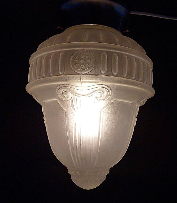 Plafondlamp - Frosted glas - Art Deco hanglamp, Antiek en Kunst, Antiek | Verlichting