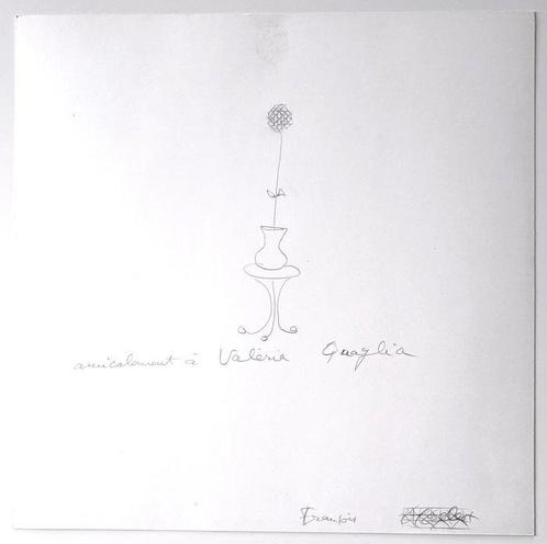 François Morellet (1926-2016) - Original Hand Signed Drawing, Antiek en Kunst, Antiek | Overige Antiek