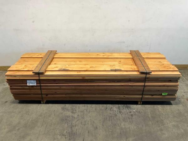 Veiling - 108x Douglas blokhutprofiel geschaafd 300x19,5x2,8, Doe-het-zelf en Bouw, Hout en Planken, Nieuw