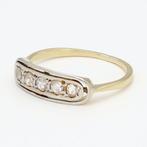 Ring - 18 karaat Geel goud, Witgoud Diamant (Natuurlijk)