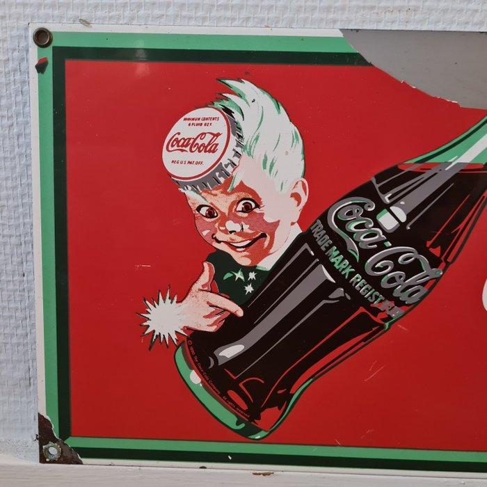 Coca-Cola - Reclamebord - Emaille, Antiek en Kunst, Antiek | Wandborden en Tegels