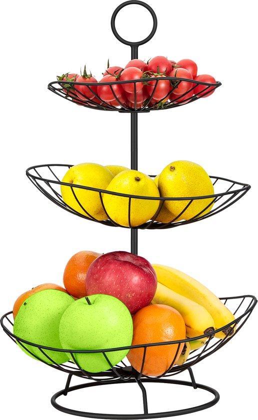 2dekans | Vaive Chique Fruitschaal 3 laags - Fruit Etagere -, Huis en Inrichting, Keuken | Keukenbenodigdheden, Ophalen of Verzenden