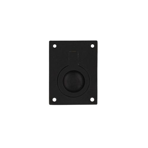 Luikring rechthoekig 41 x 31mm mat zwart, Doe-het-zelf en Bouw, Hang- en Sluitwerk, Overige typen, Nieuw, Koper of Messing, Ophalen of Verzenden