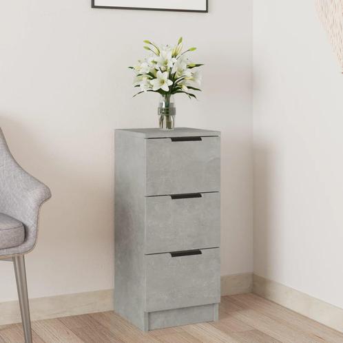 vidaXL Dressoir 30x30x70 cm bewerkt hout betongrijs, Huis en Inrichting, Kasten | Dressoirs, Nieuw, Verzenden
