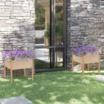 vidaXL Plantenbakken 2 st 70x70x70 cm massief grenenhout, Tuin en Terras, Verzenden, Nieuw