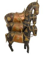 Beeldje - Indische paardjes (3) - Hout, Koper, Antiek en Kunst