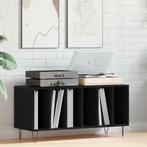 vidaXL Record Cabinet Zwart Eiken 100x38x48 cm, Huis en Inrichting, Woonaccessoires | Cd- en Dvd-rekken, Verzenden, Nieuw