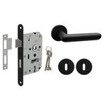 Deurbeslag set met sleutelrozet en deurklink Rinnovo zwar..., Ophalen of Verzenden, Nieuw, Overige materialen, Klink of Kruk