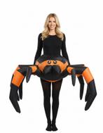KIMU® Opblaas Kostuum Vogelspin Zwart Spin Opblaasbaar Pak S, Ophalen of Verzenden, Nieuw