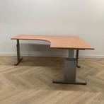 Tweedehands hoekbureau 180x160 cm, Donker beuken -  grijs, Gebruikt, Bureau