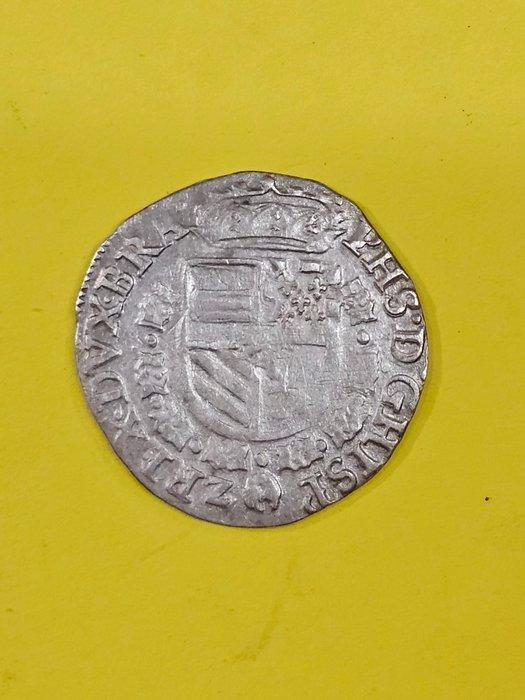 Spaans Nederland, Brabant, Antwerpen 1/20 Écu 1576 (Zonder, Postzegels en Munten, Munten | Nederland