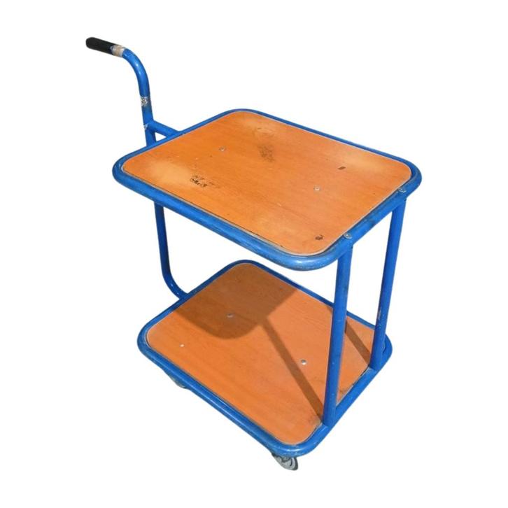Rolwagen met 2 houten plateaus 60 × 50 × H72 cm Gebruikt, Zakelijke goederen, Machines en Bouw | Heftrucks en Intern transport