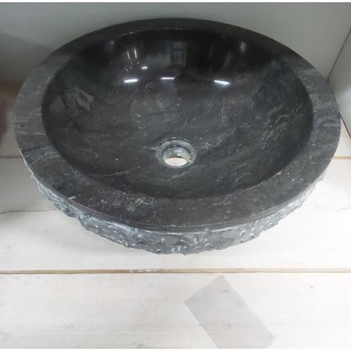 Waskom Natuursteen W01 Marmo Zwart 40x40x15 cm, Doe-het-zelf en Bouw, Sanitair, Overige typen, Nieuw, Ophalen of Verzenden