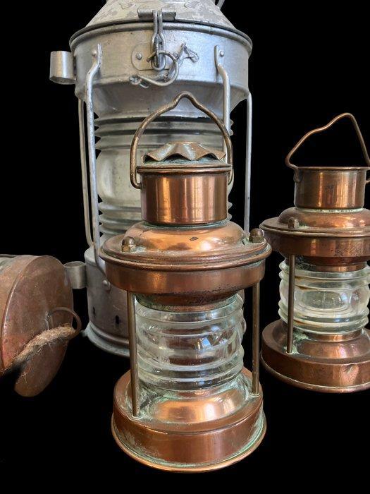 Anchor lamp (4) - Koper, Metaal, Antiquités & Art, Curiosités & Brocante