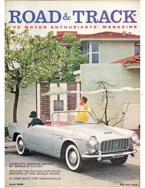 1959 ROAD AND TRACK MAGAZINE JUNI ENGELS, Livres, Autos | Brochures & Magazines