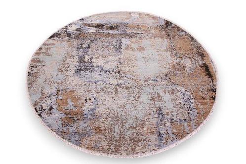 Effacer Gris Rond dAgra - Tapis - 185 cm - 185 cm, Huis en Inrichting, Stoffering | Tapijten en Vloerkleden