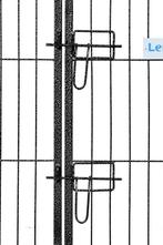 Lendo Online Hondenkennel 8 panelen 80x80cm staal antraciet, Dieren en Toebehoren, Verzenden, Nieuw