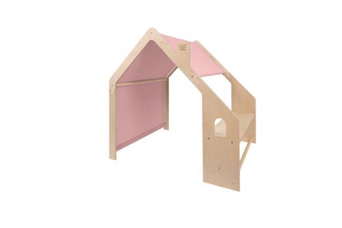 Natuurlijk houten huis voor kinderen - roze dak, Kinderen en Baby's, Speelgoed | Speeltenten, Verzenden