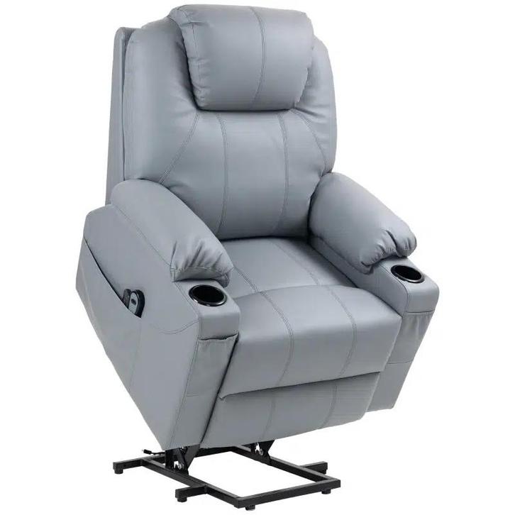 Fauteuil - Comfortabel Zitten - Sta-op Hulpmiddel - Bruin, Huis en Inrichting, Stoelen, Grijs, Nieuw, Stof, Ophalen of Verzenden