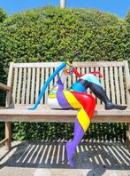 Sculpture, Sitting lady - pop art sculpture - 60 cm - fibre