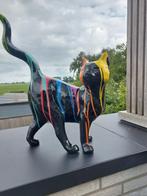 Beeld, modern image black cat with long tail - 49 cm -, Antiek en Kunst