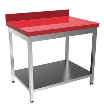 Snijwerktafel | RVS/Polyethyleen | Gelast | Bodemschap | beschikbaar voor biedingen