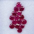 15 pcs  Rood Robijn  - 2.04 ct - Instituto Gemólogico, Handtassen en Accessoires, Edelstenen, Nieuw