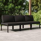 vidaXL Tuinbank 3-zits met kussens aluminium, Tuin en Terras, Verzenden, Nieuw
