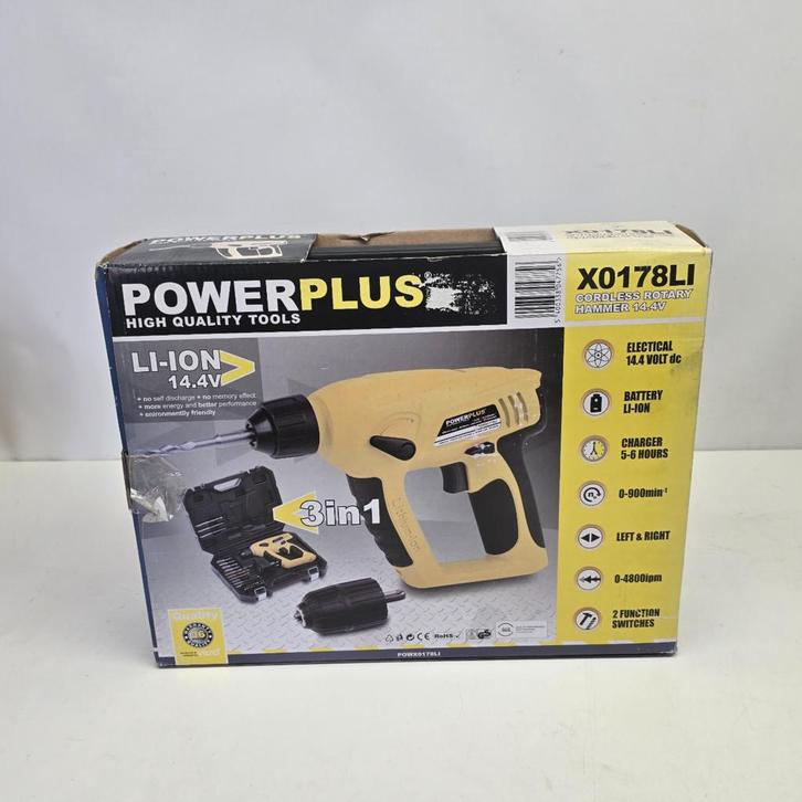 Powerplus POWX0178LI SDS Boorhamer 3-in-1 14,4V | Nieuw, Bricolage & Construction, Outillage | Foreuses, Enlèvement ou Envoi