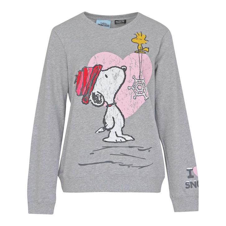 Frogbox • grijze Snoopy I love snow sweater • S, Kleding | Dames, Truien en Vesten, Grijs, Nieuw, Maat 36 (S), Verzenden