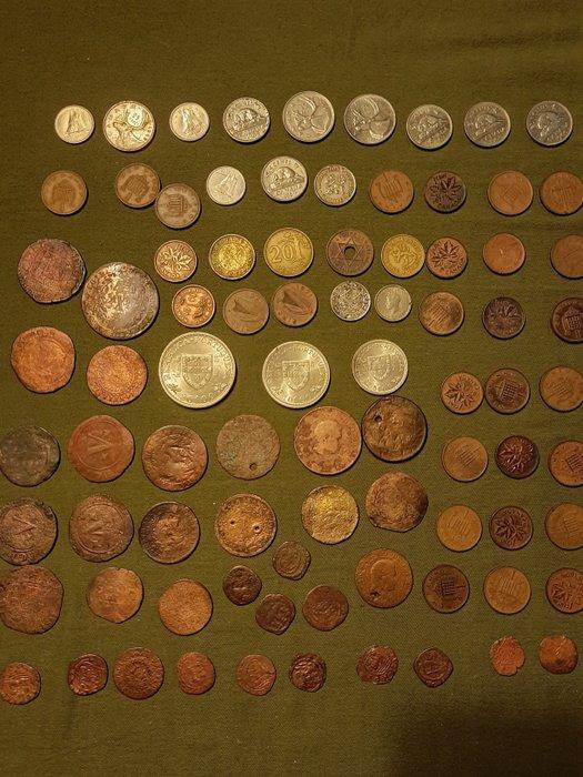 Portugal, Canada, Verenigd Koninkrijk. Lote de 84 moedas, Postzegels en Munten, Munten | Europa | Niet-Euromunten