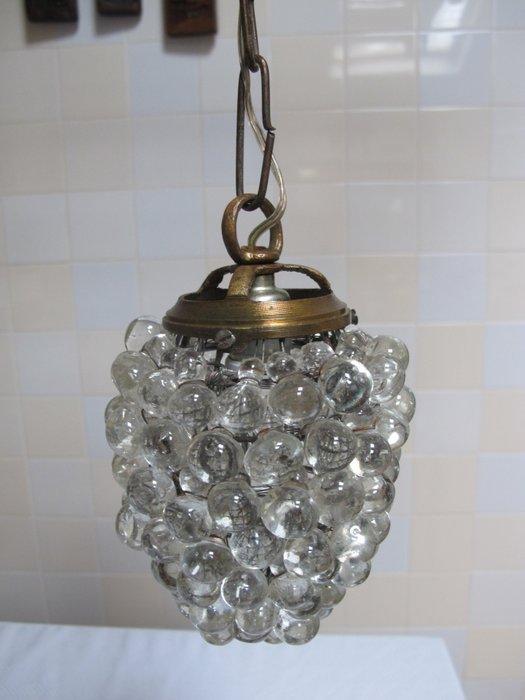Kroonluchter - Glazen druiventros hanglamp 1950 90 cm. -, Antiquités & Art, Curiosités & Brocante