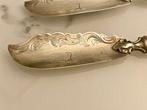 Tafelmes (2) - Zilver, parelmoer - Oude messen boter., Antiek en Kunst