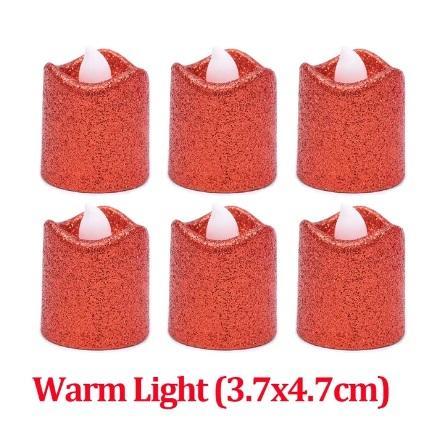 Actie led minikaarsje rood glitter  per stuk! mooi klein, Hobby en Vrije tijd, Knutselen, Nieuw