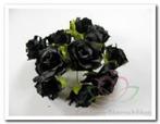Mulberry roos black zwart roses 3. 5cm. pak50 b